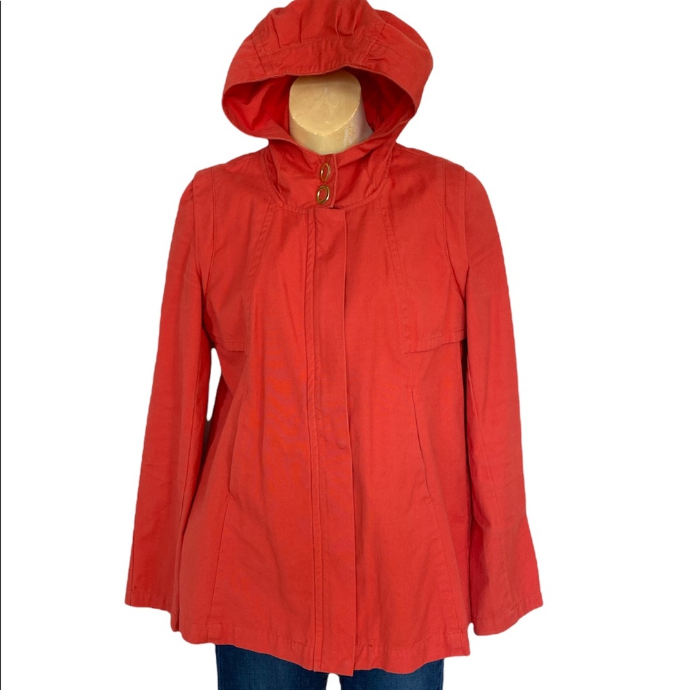 ANTHROPOLOGIE TULLE | Coral Mid Length Jacket